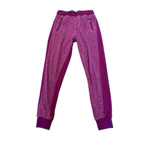 Buffalo David Bitton Girls Purple Jogger Sweatpants XL 14–16 Zip Pocket